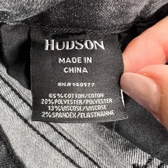 Girls Hudson SYQ Black Distressed Skinny Jeans Size 10 - Picture 3 of 6